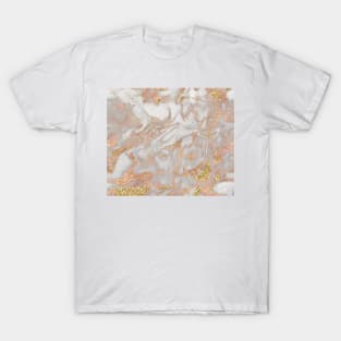 Rose gold marble dazzling swirl T-Shirt